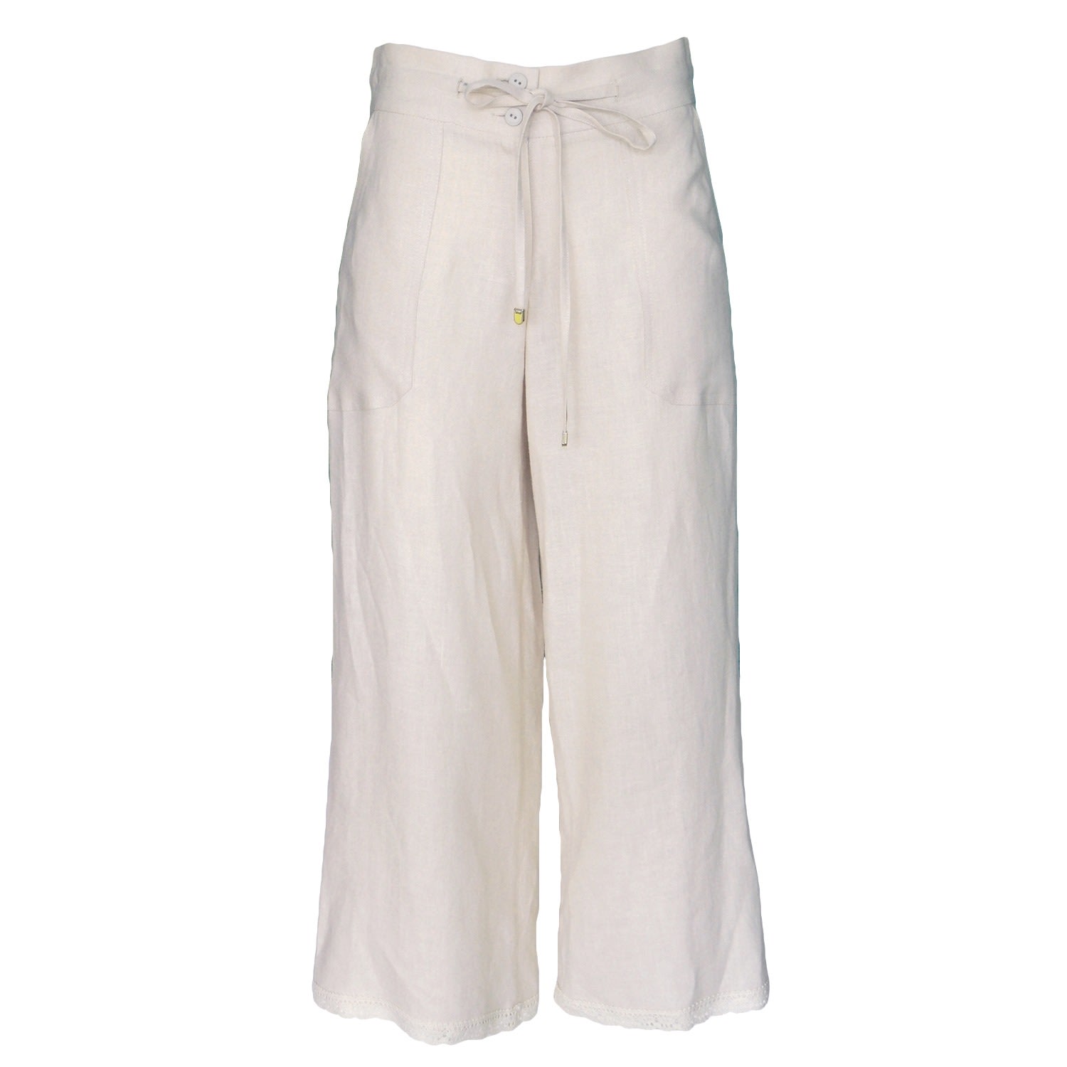 Lalipop Design Women's Cropped Linen Pants