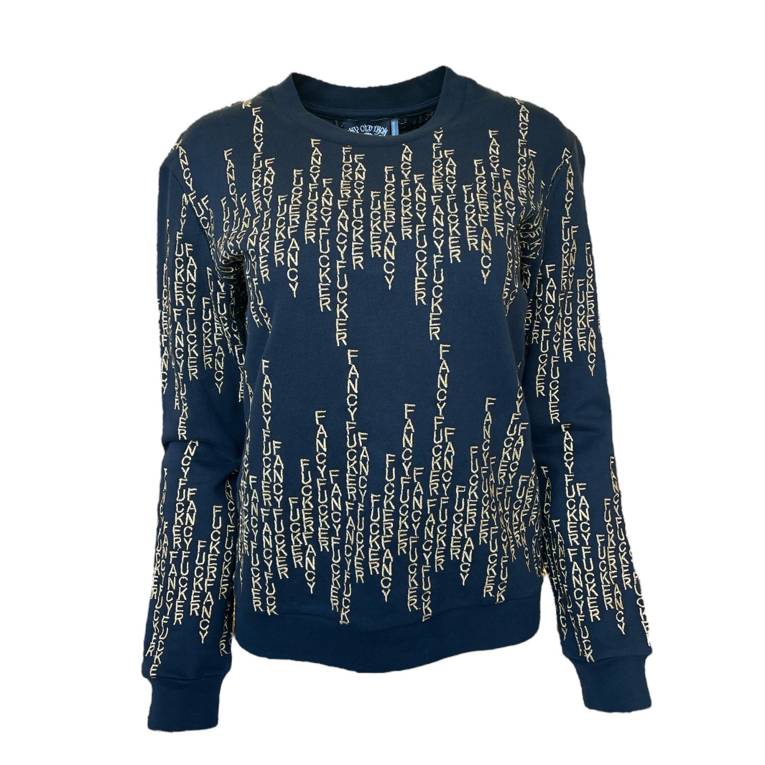 Any Old Iron Women's Gold / Black  Matrix Fancy Fucker Sweatshirt In Blue