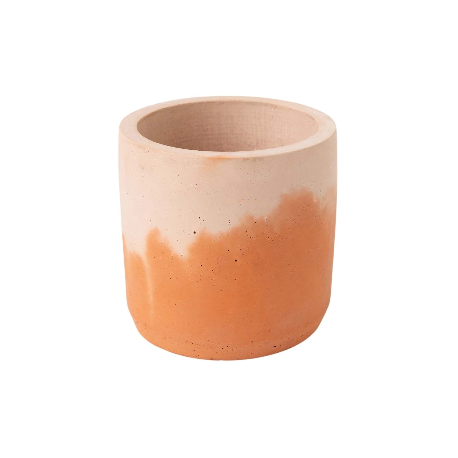 Rose Gold Concrete Cylinder Plant Pot - Terracotta & Blush Smith & Goat