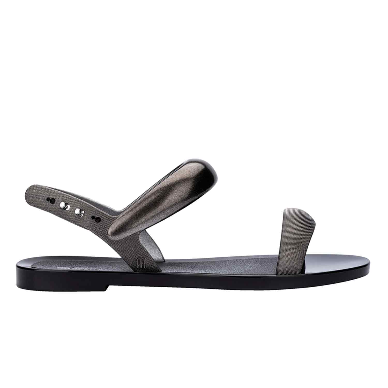 Melissa Eclipse Slingback Sandal In Black/silver