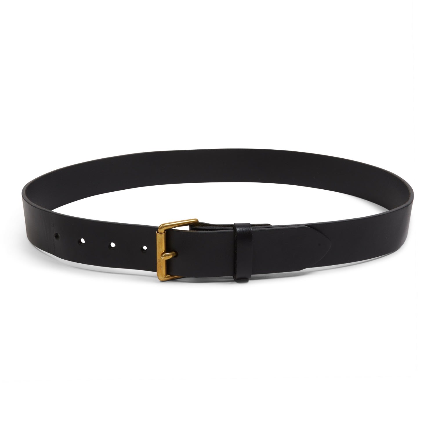 Men’s Bridle Leather Belt - Black 30" Burrows & Hare