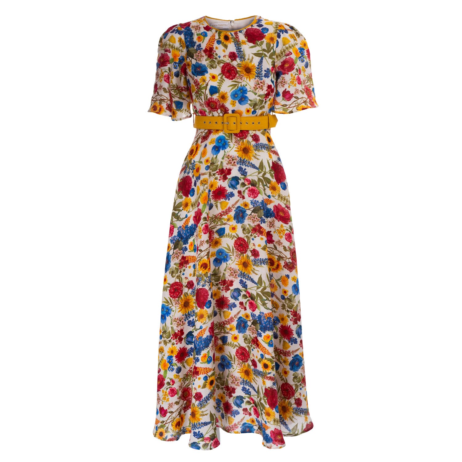 Sofia Tsereteli Women's Blossom Garden Linen Dress In Multi