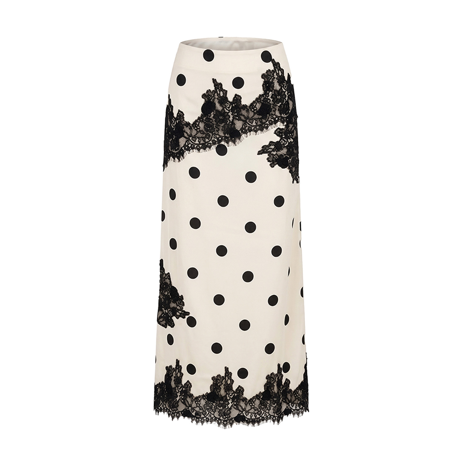 Verona Contrast Polka Dot Satin Midi Skirt | AMY LYNN | Wolf & Badger