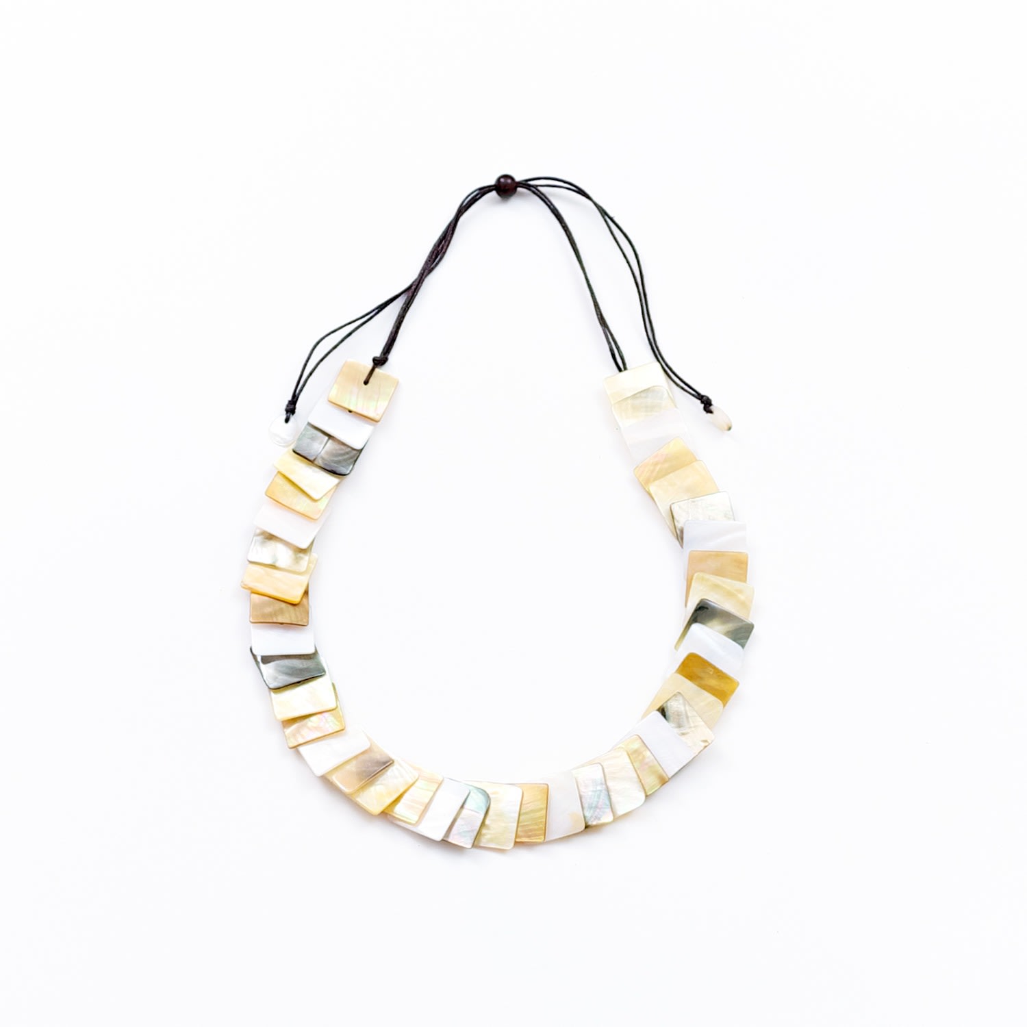 Women’s Playa Mother-Of-Pearl Necklace Square Tiles Multicolor Likhâ