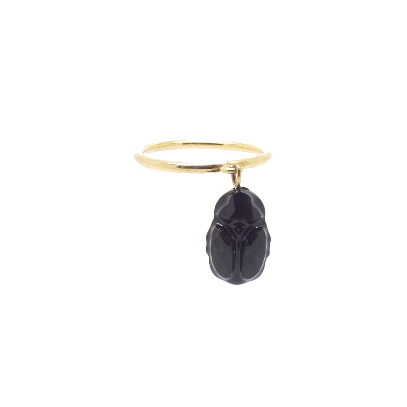 Women’s Black / Gold Noir Scarab Ring Salome