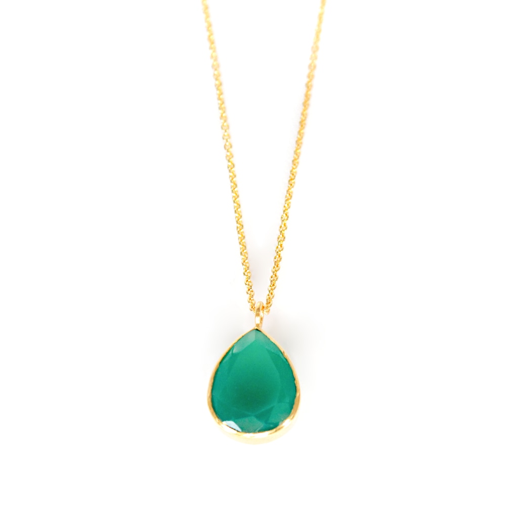 Women’s Gold / Green Amara Necklace Green Onyx Somya London