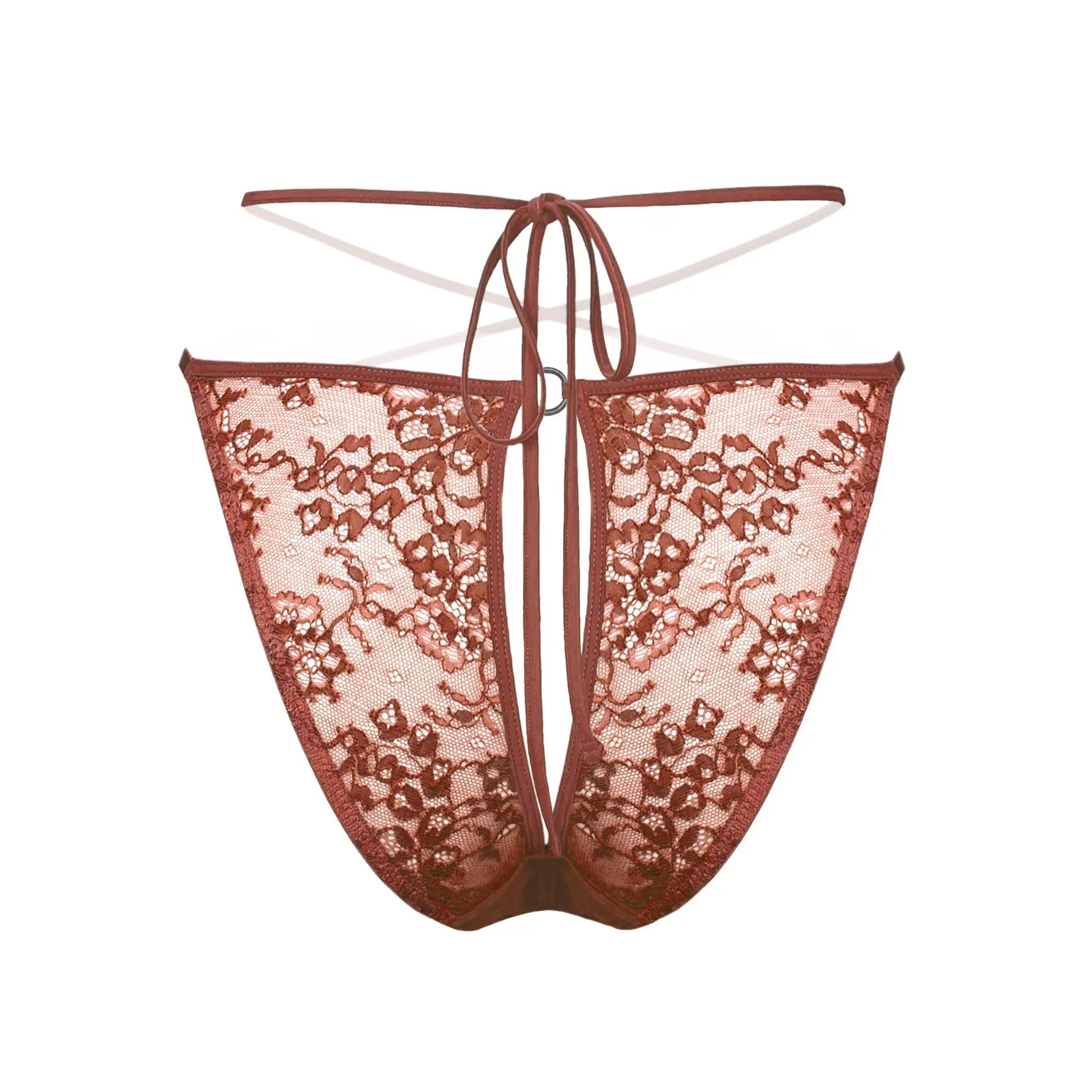 Monique Morin Lingerie Women's Brown Rush Bikini Ouvert Sugar In Brown