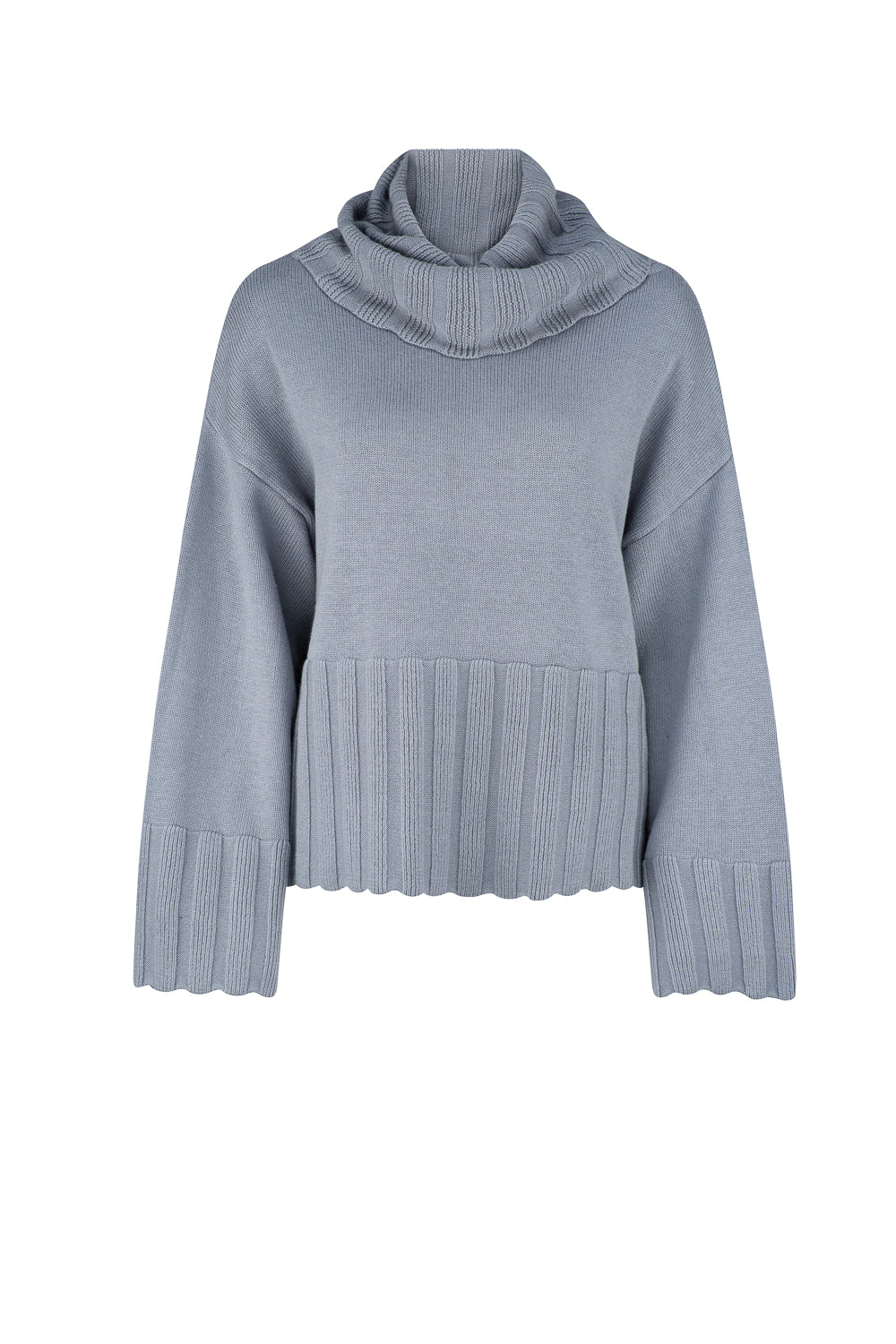 Women’s Venus Rollneck Jumper - Sterling Blue Large Dref by D