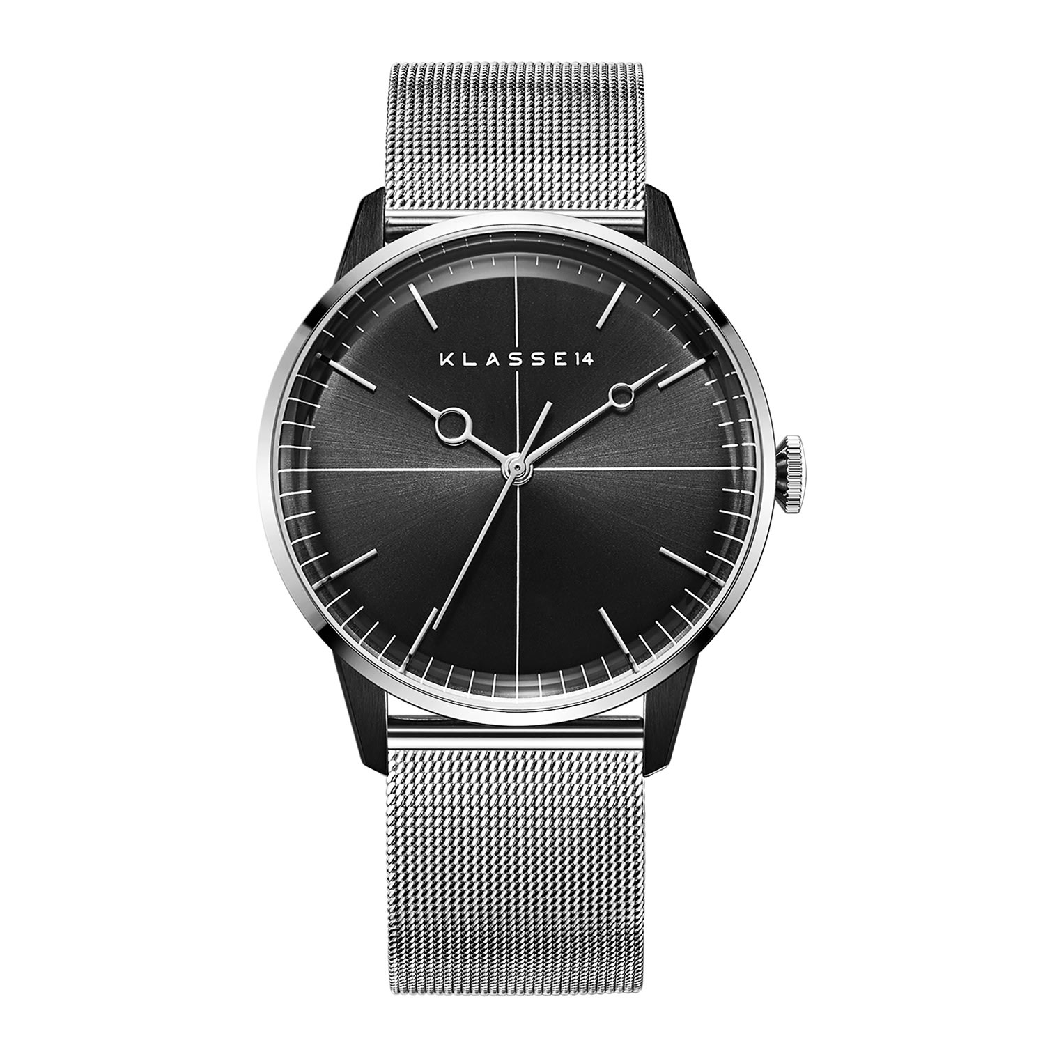 Men’s Black / Silver Disco Volante Silver Black Mesh 40Mm Klasse14