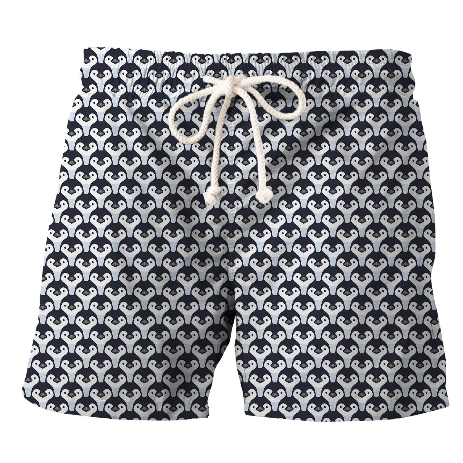 Men’s Blue / White Penguin Shorts Extra Small Aloha from Deer