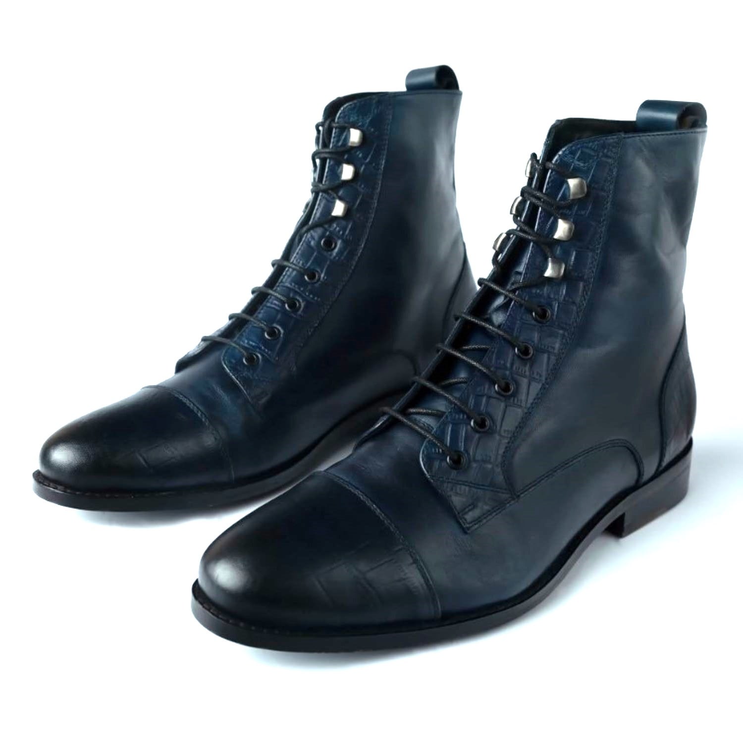 Zasta Studio Men's Blue Sheel Boots In Blue