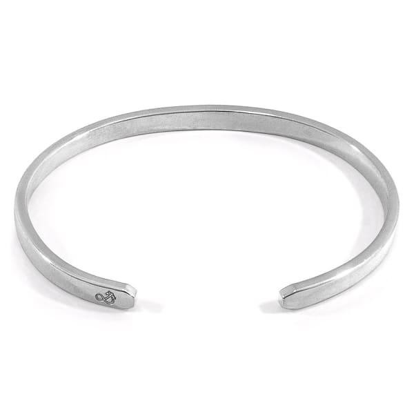 Anchor & Crew Reynolds Element Midi Geometric Silver Bangle In Silver
