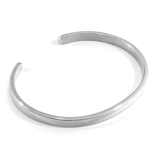 Anchor & Crew Reynolds Element Midi Geometric Silver Bangle In Silver