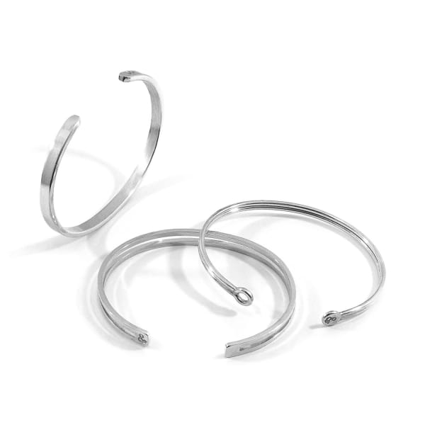 Anchor & Crew Reynolds Element Midi Geometric Silver Bangle In Silver
