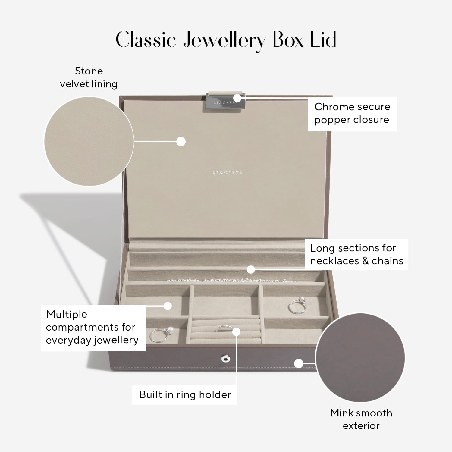 Stackers Mink Classic Jewelry Box Set Of Four | Stackers | Wolf