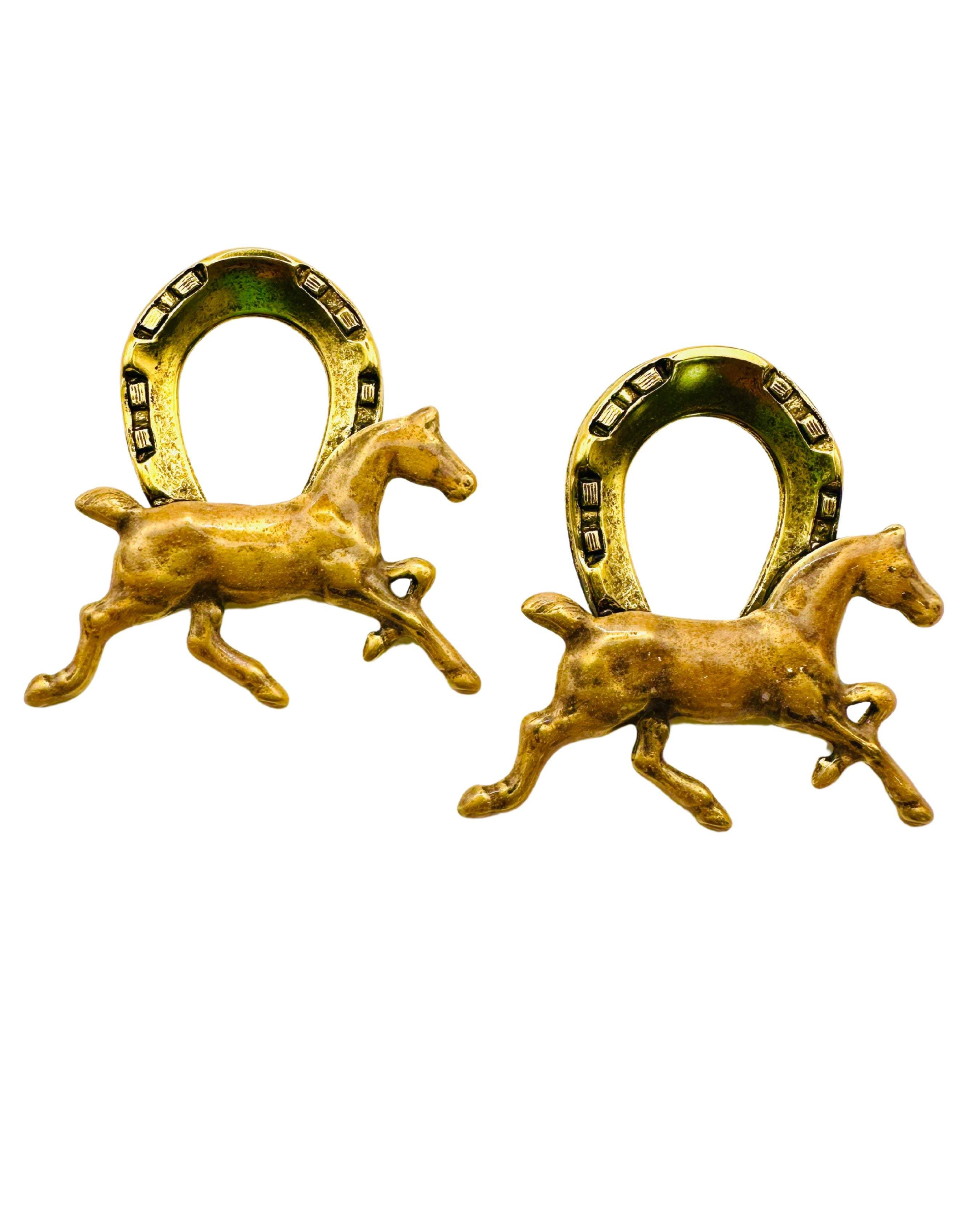 The Pink Reef Women's Brown  Keeneland Horse Earring