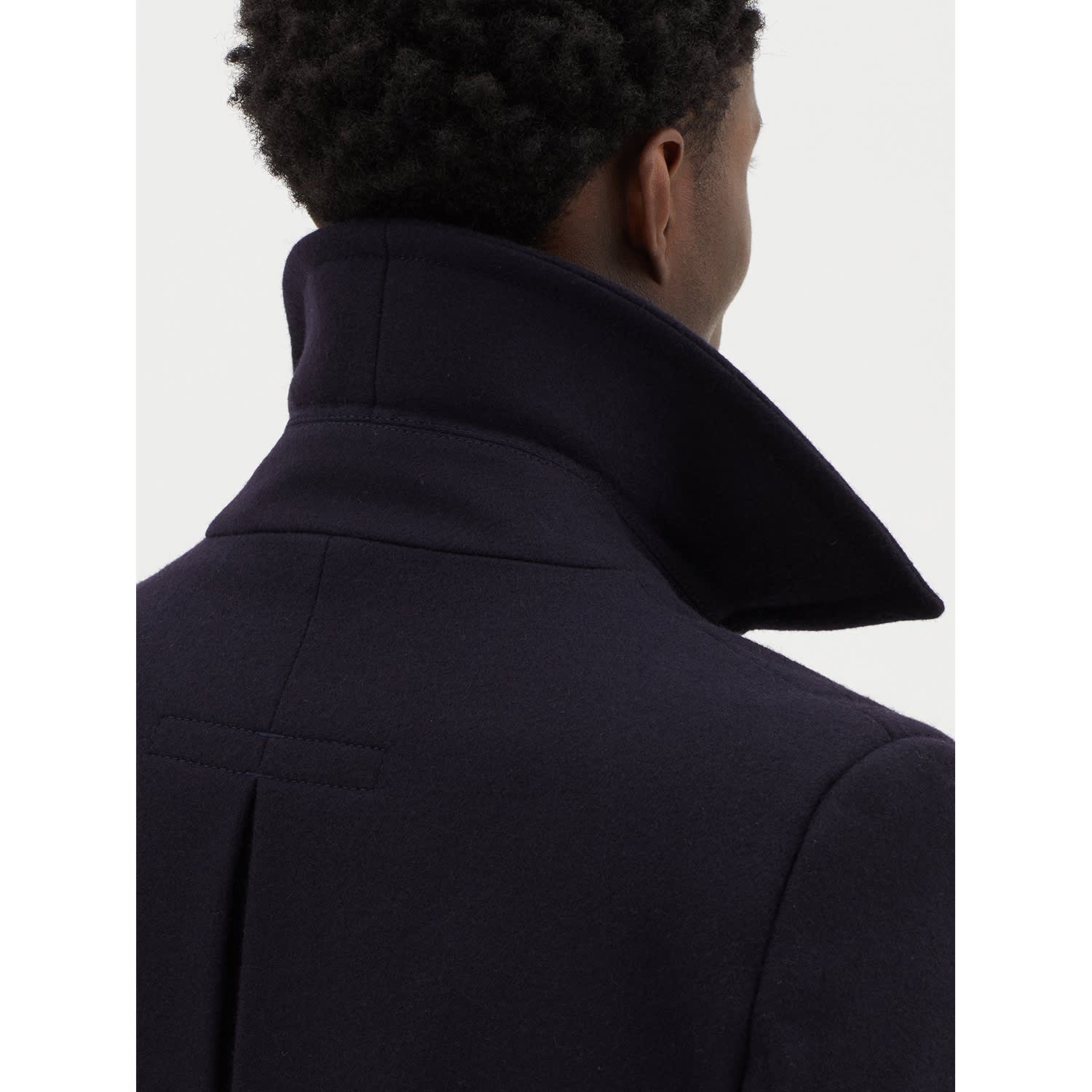 Midnight Blue Pea Coat w/Gold Buttons — Jack Mass Couture