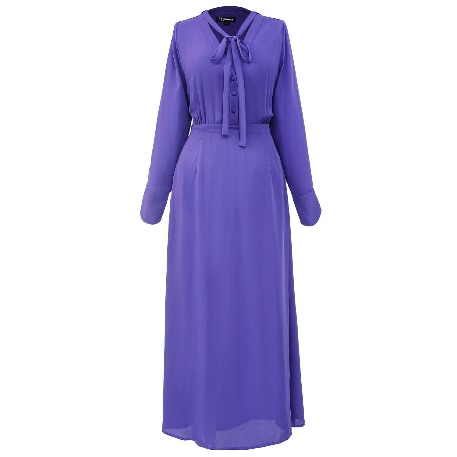 Smart And Joy Women's Pink / Purple V-neckline Long Blouse-dress - Purple In Pink/purple