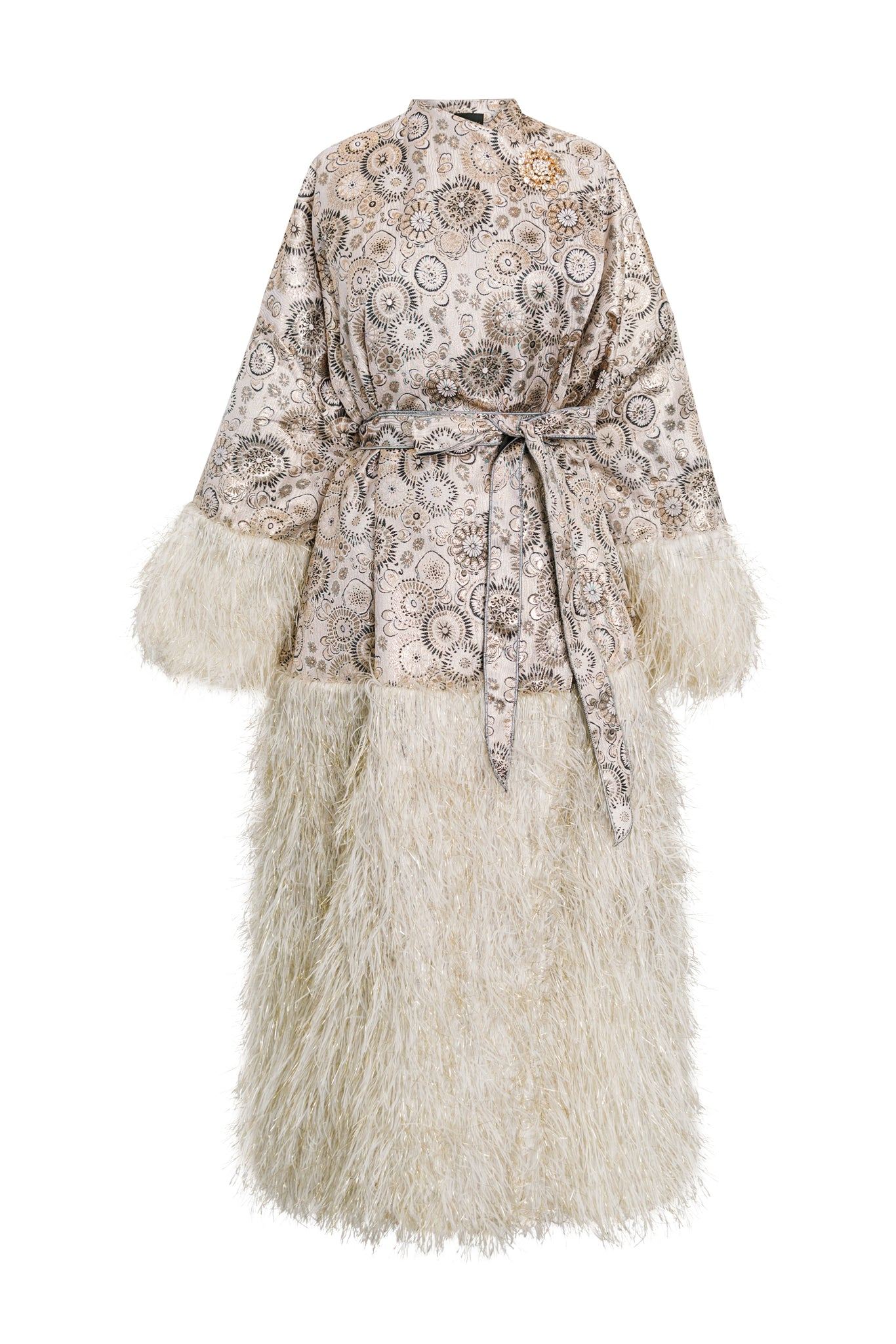 Byvinnik Women's White / Silver London Opera Coat In La Favorite