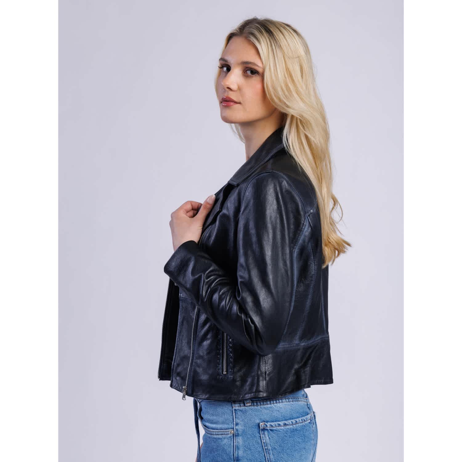 Rivet Leather Biker Jacket Black | Freaky Nation | Wolf & Badger