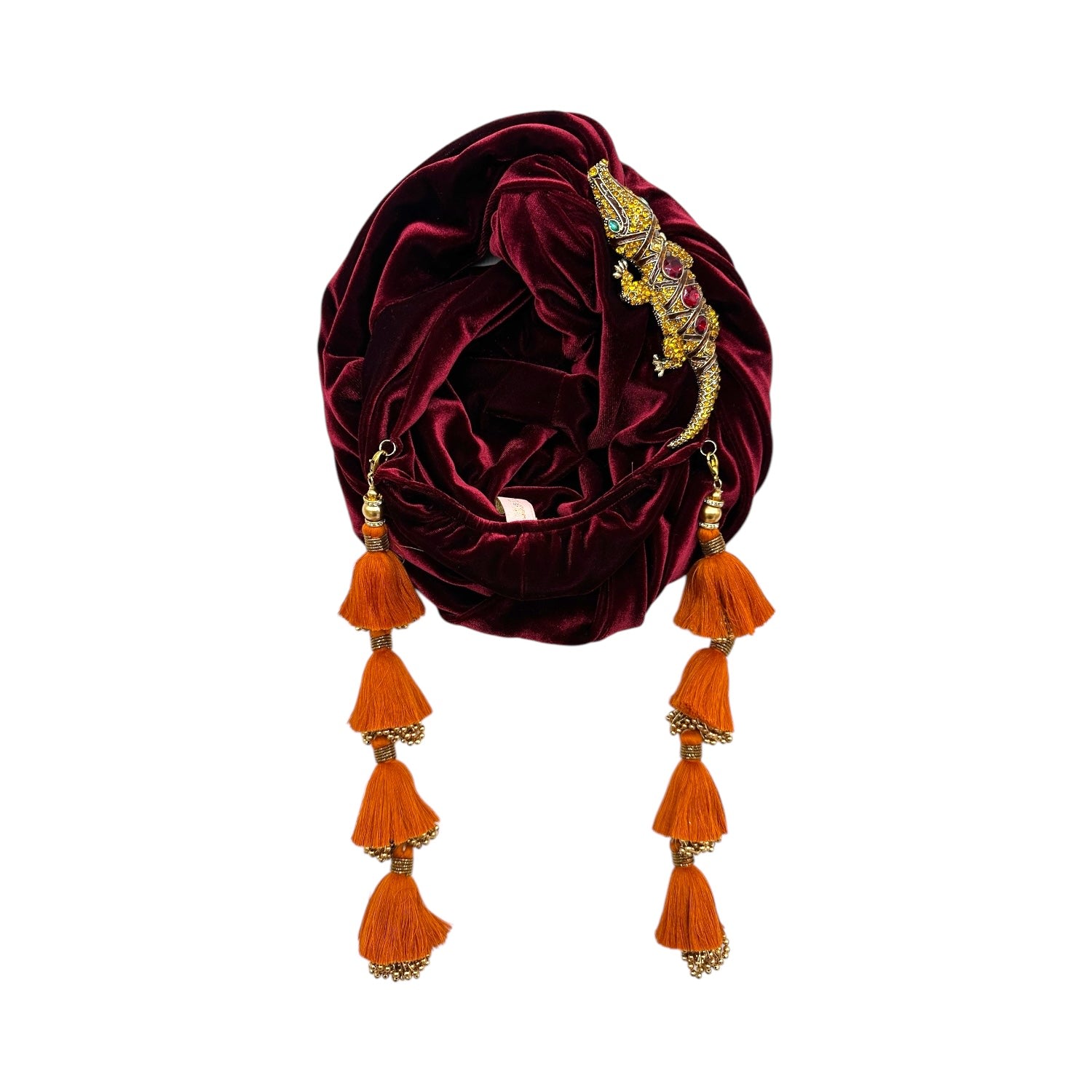 Julia Clancey Women's Red Classic Malbec Ruby Alligator Dorado Turban In Purple