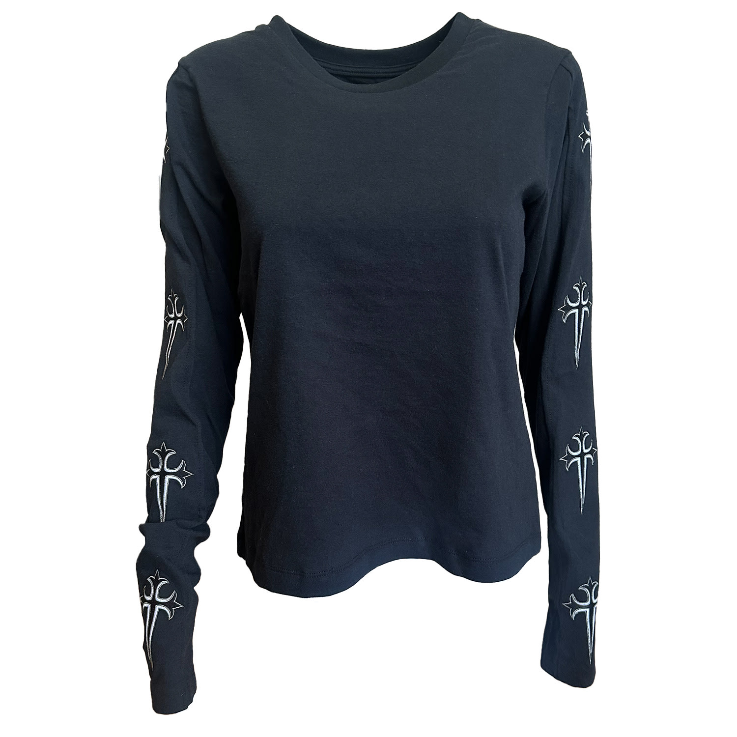 Galleriadele Women's Black Dagger Long Sleeve T-shirt In Black