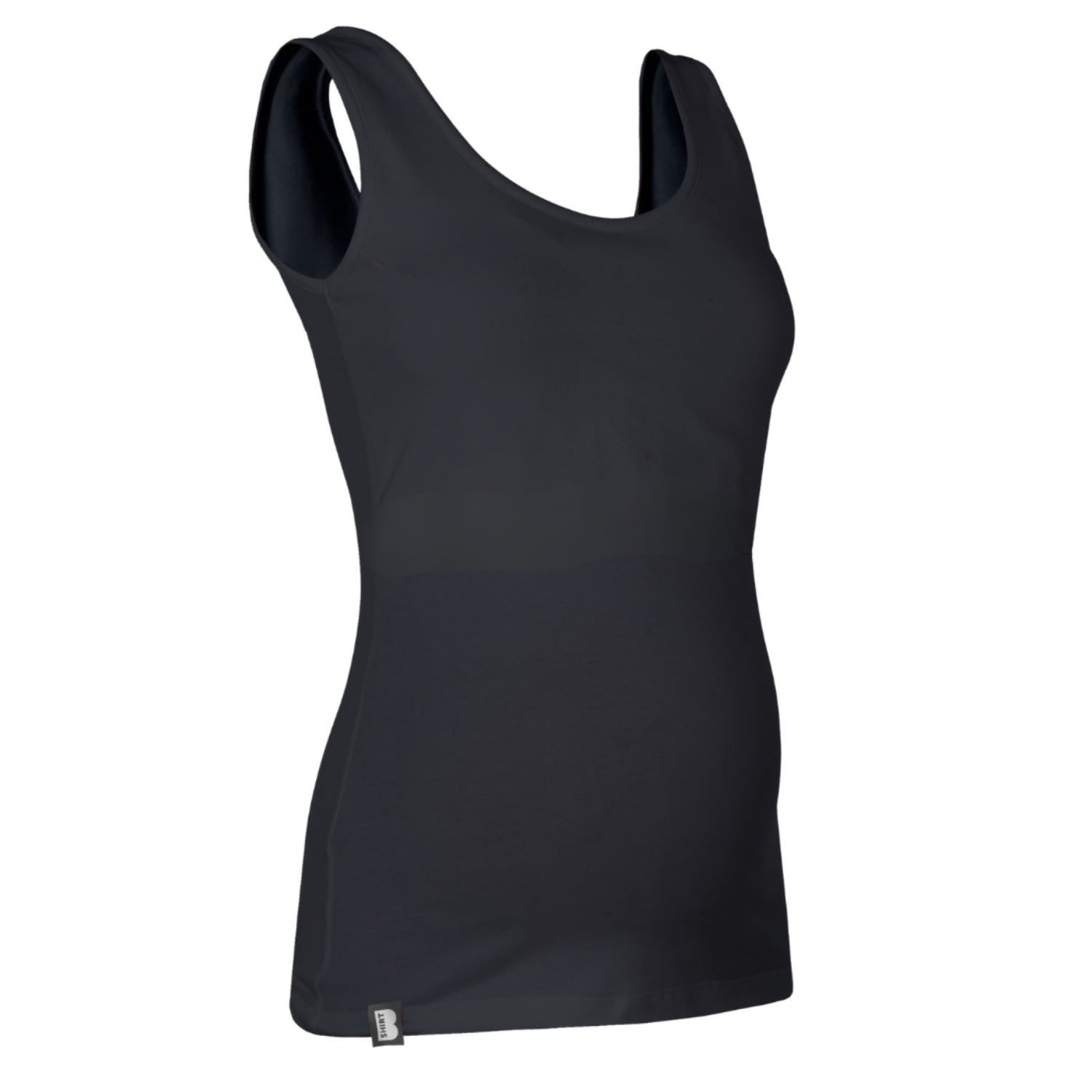 The Bshirt Maternity Vest In Black In Black