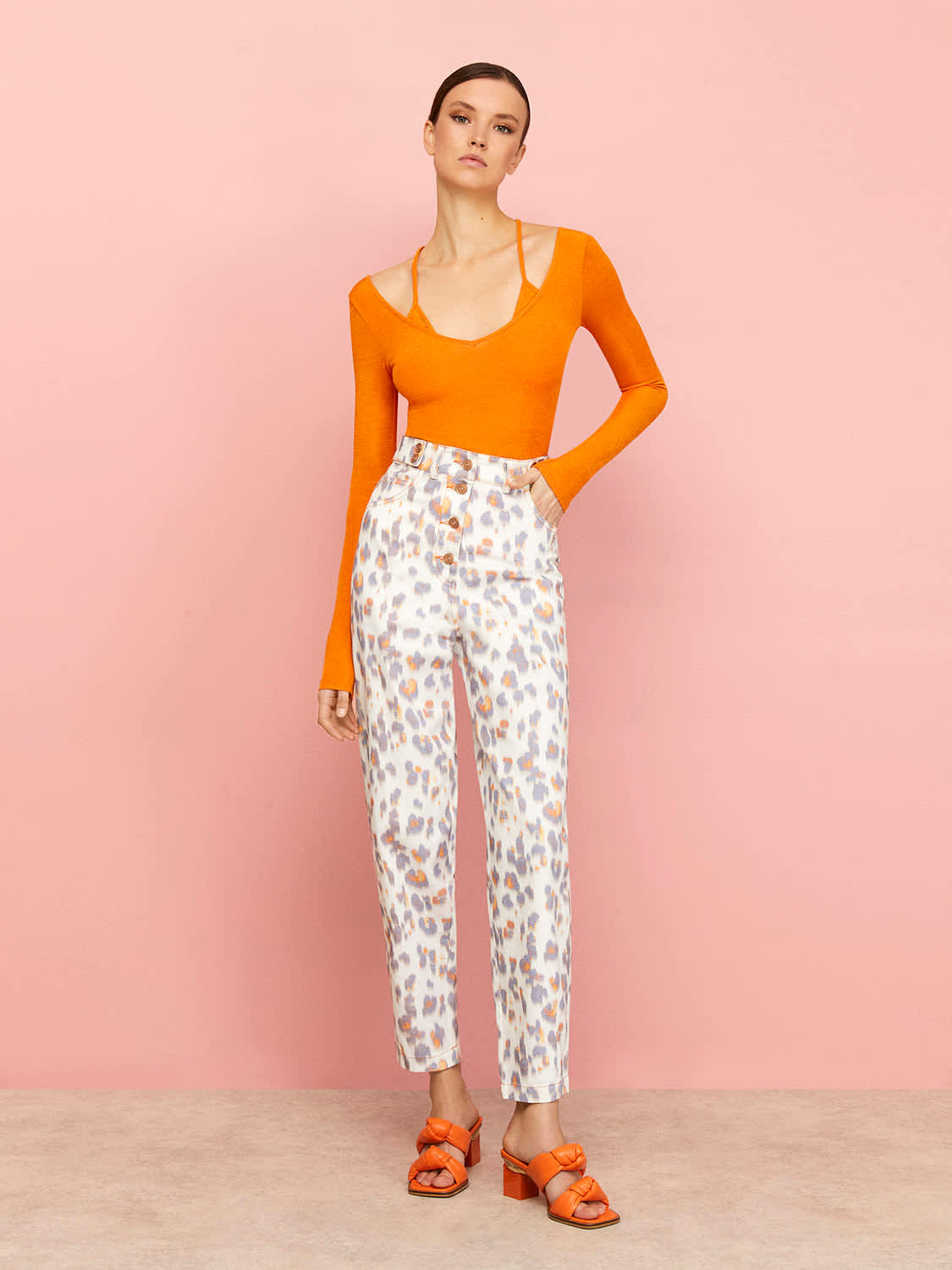 Animal print sales mom jeans