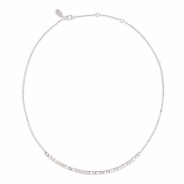 Neola Cube Silver Necklace With Cubes In With