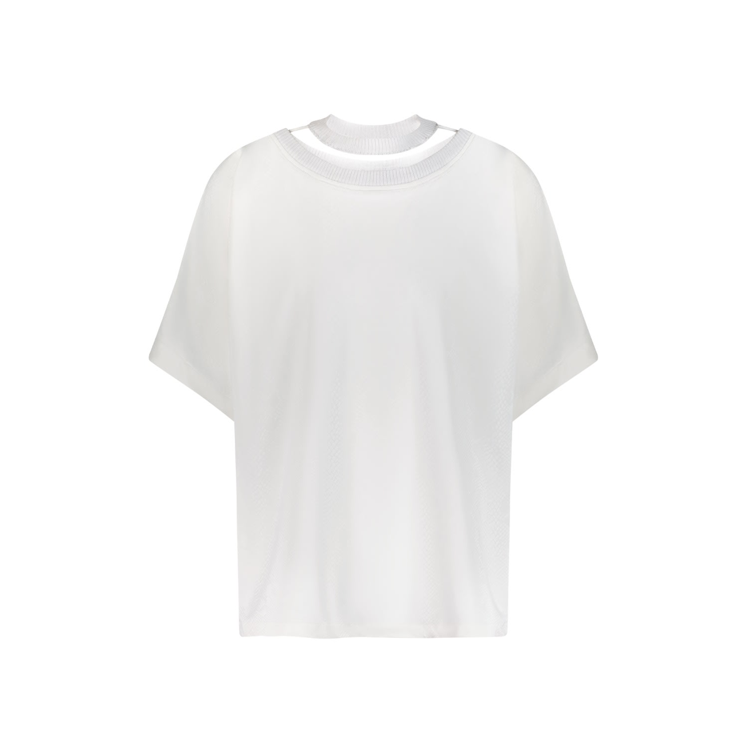 Men’s White Snake Print Double Collar T-Shirt Extra Large ÃšchÃ¨