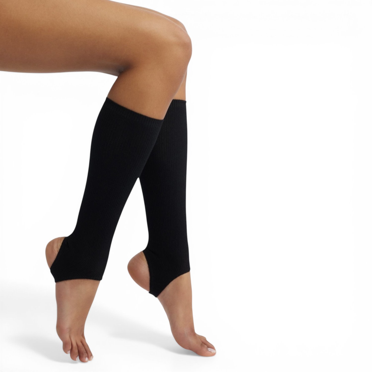Women's Black Marnie Opaque Stirrup Socks | One Size | High Heel Jungle by Kathryn Eisman
