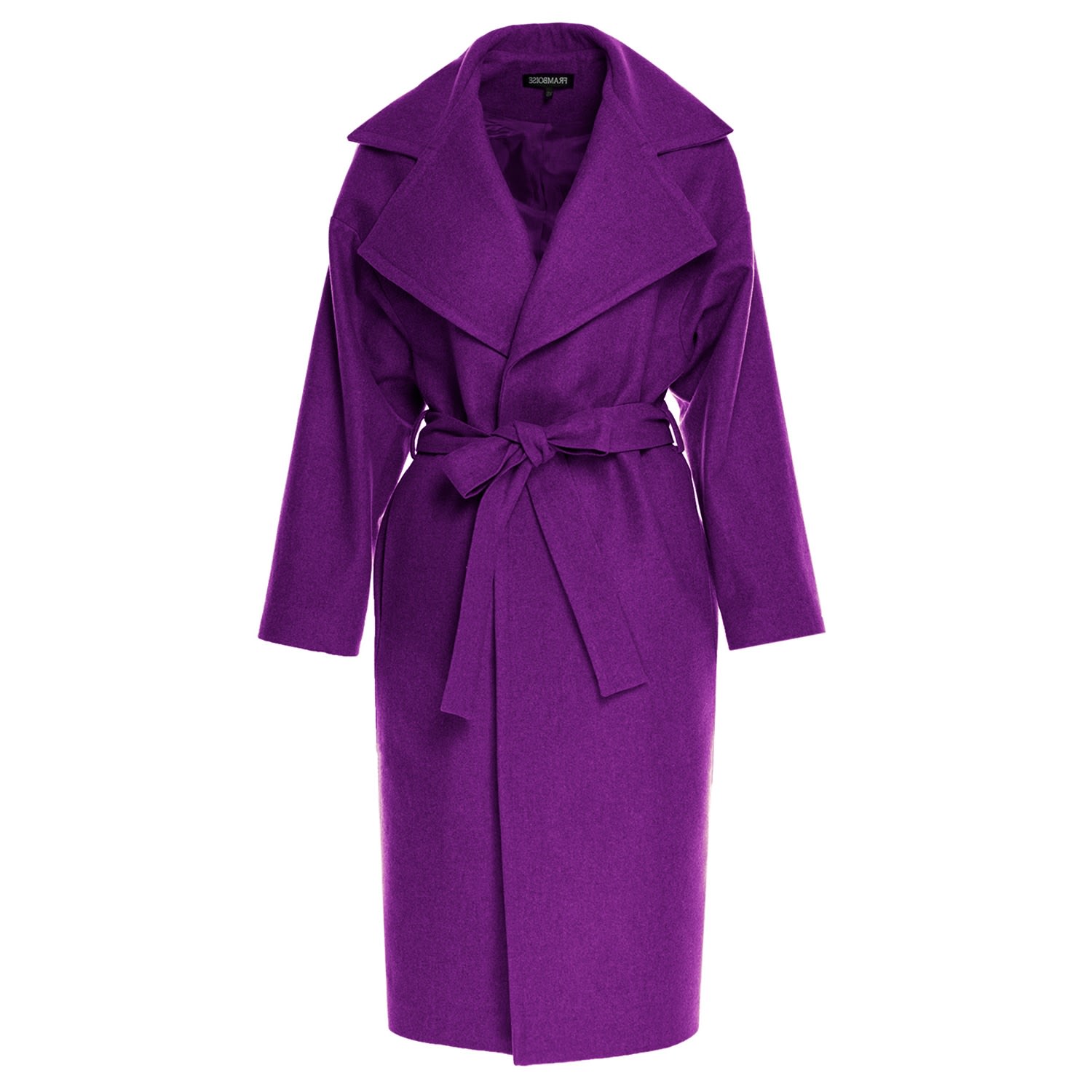 Women’s Pink / Purple Blaze Purple Oversized Wool Coat Small Framboise