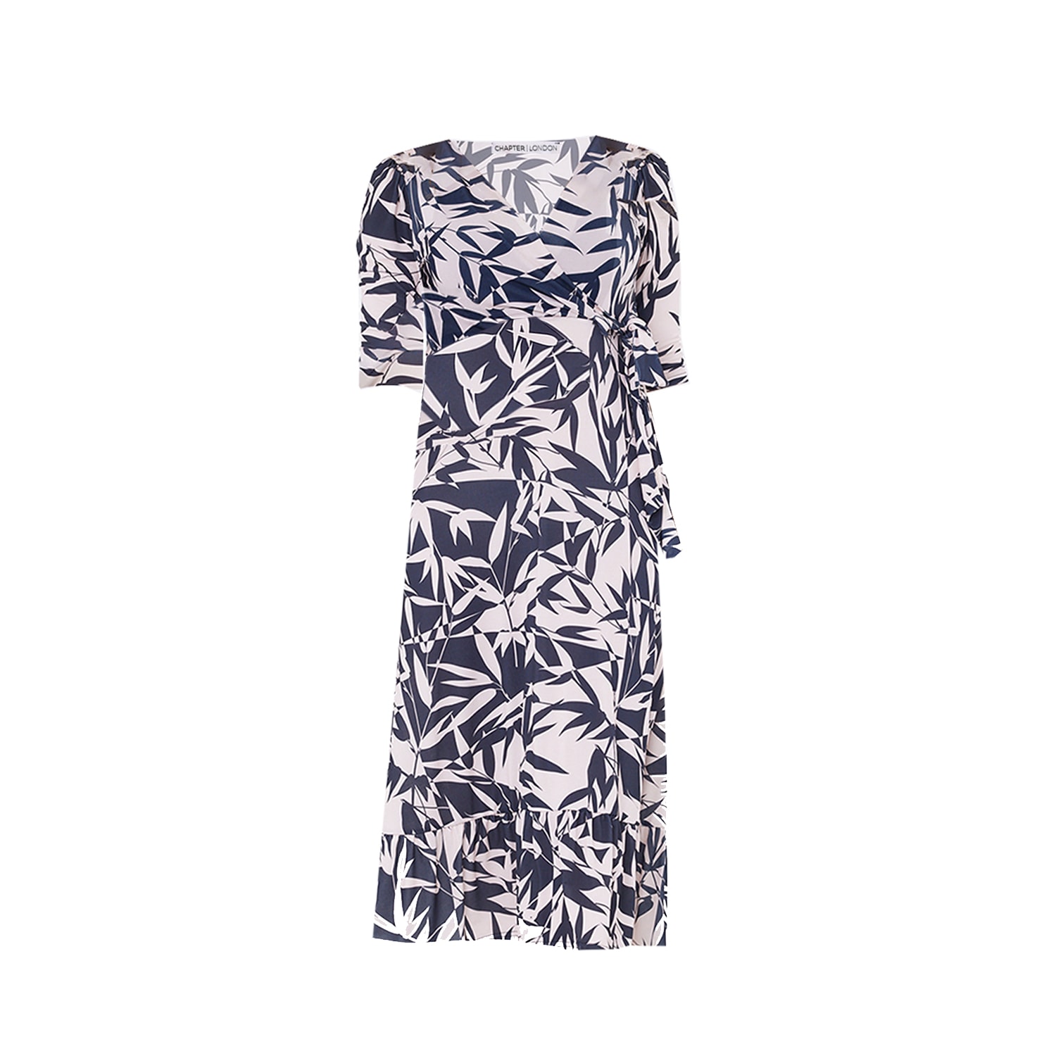 Women’s Claire Palm Print Dress - Neutrals XXL Chapter London