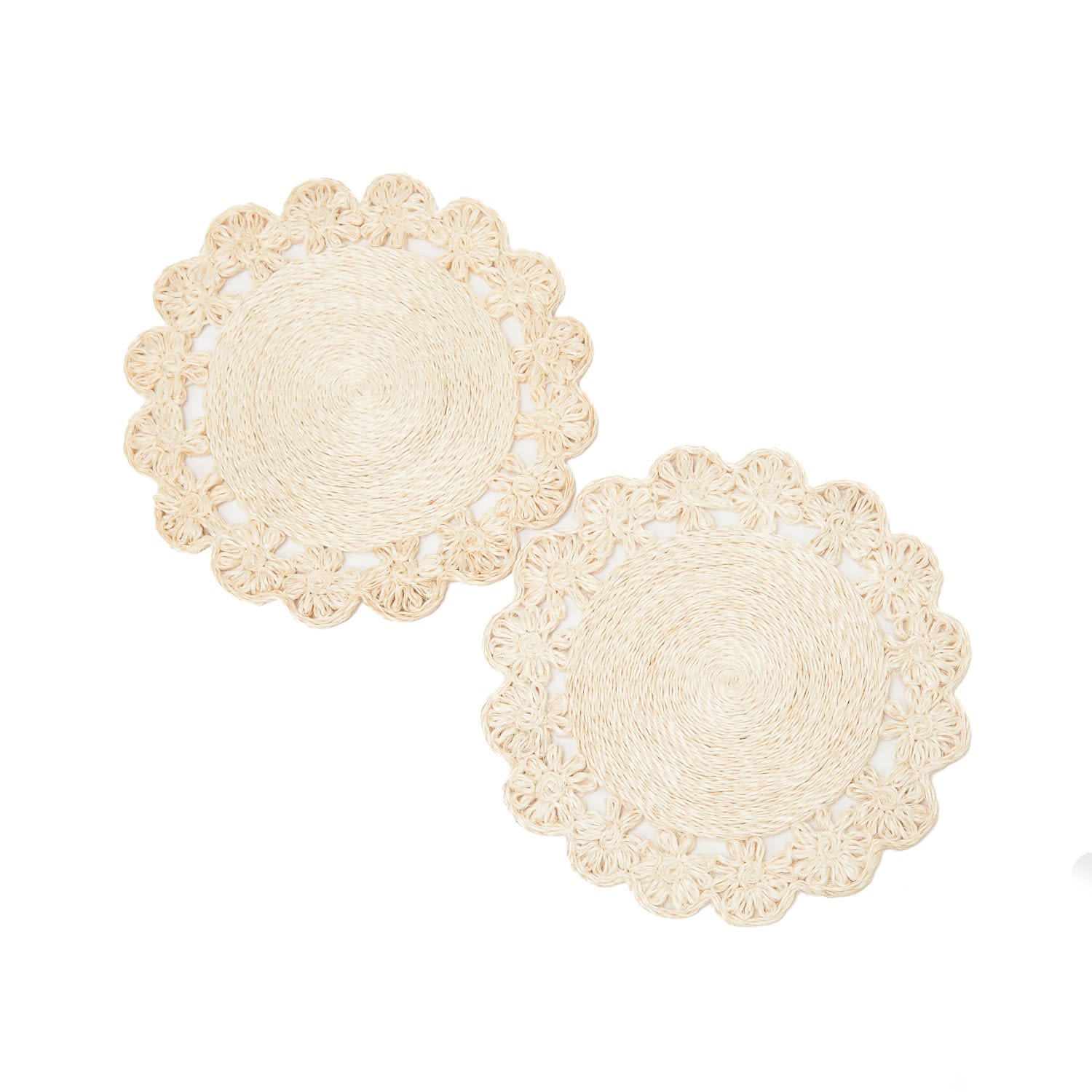Kubo Neutrals Narra Woven Abaca Placemat, Set Of 2