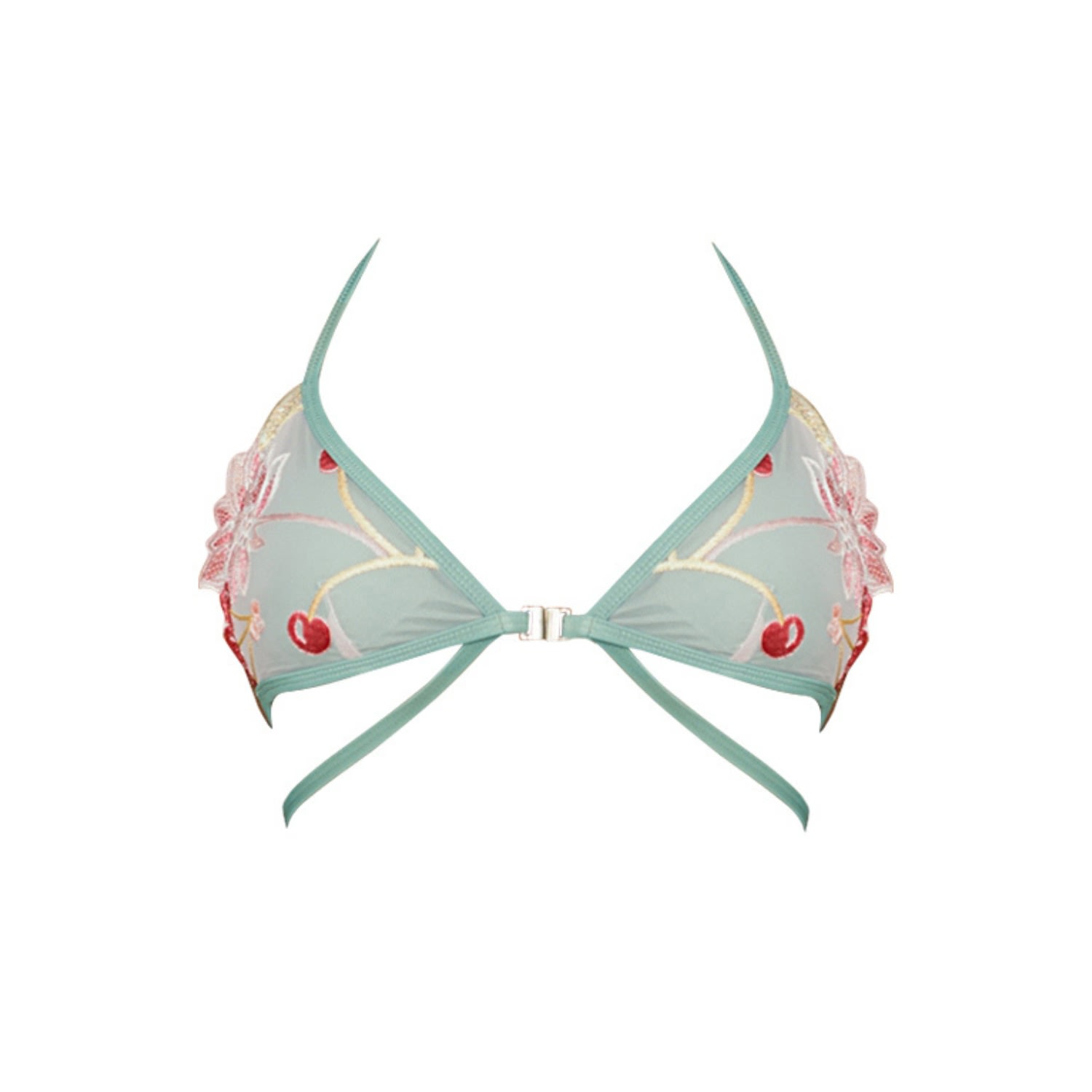 Ivy Swimwear Women's Green Jessica In Cherry Lace Bikini Top In Green