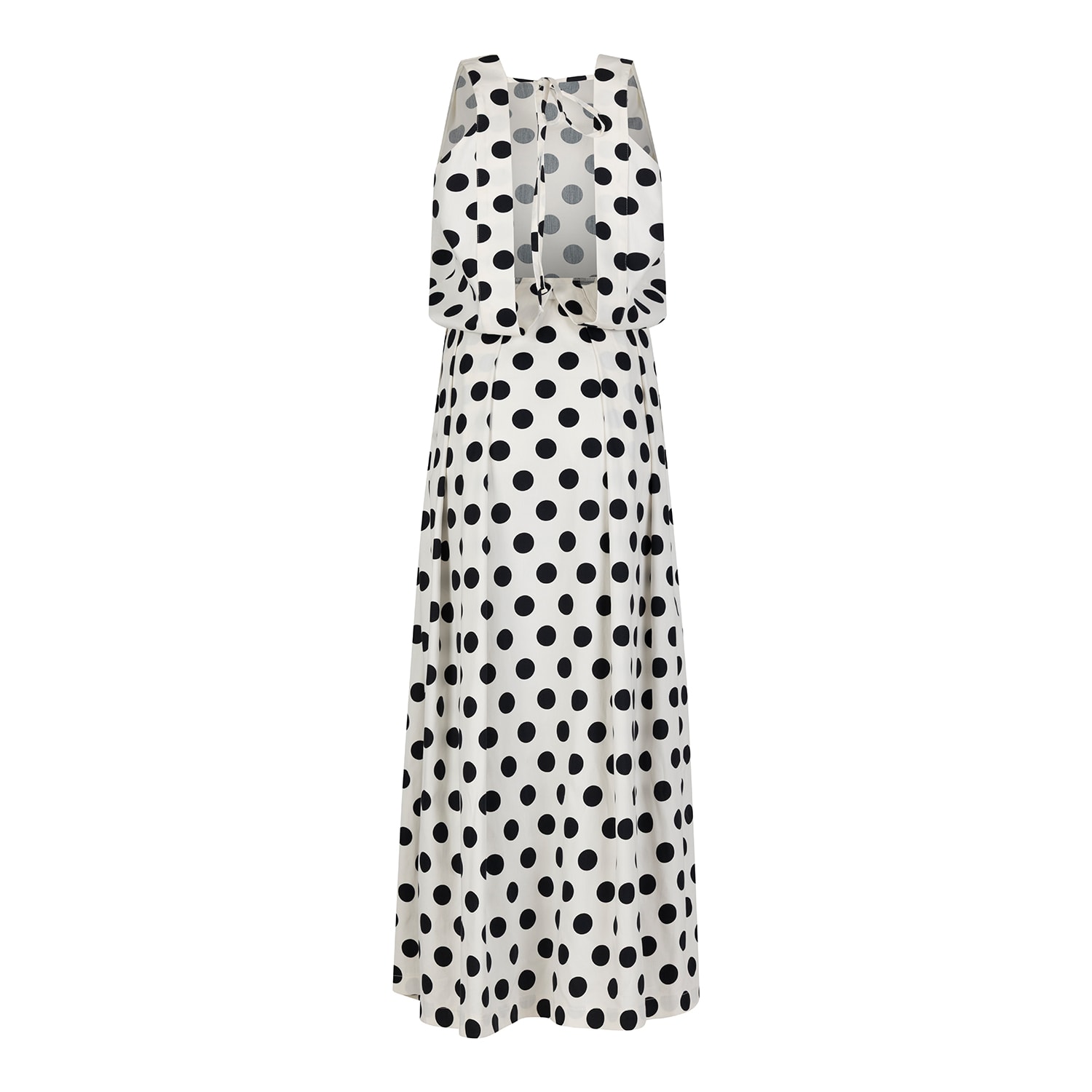 Clothes By Locker Room Women's Open-back Polka Dot Maxi Dress In White