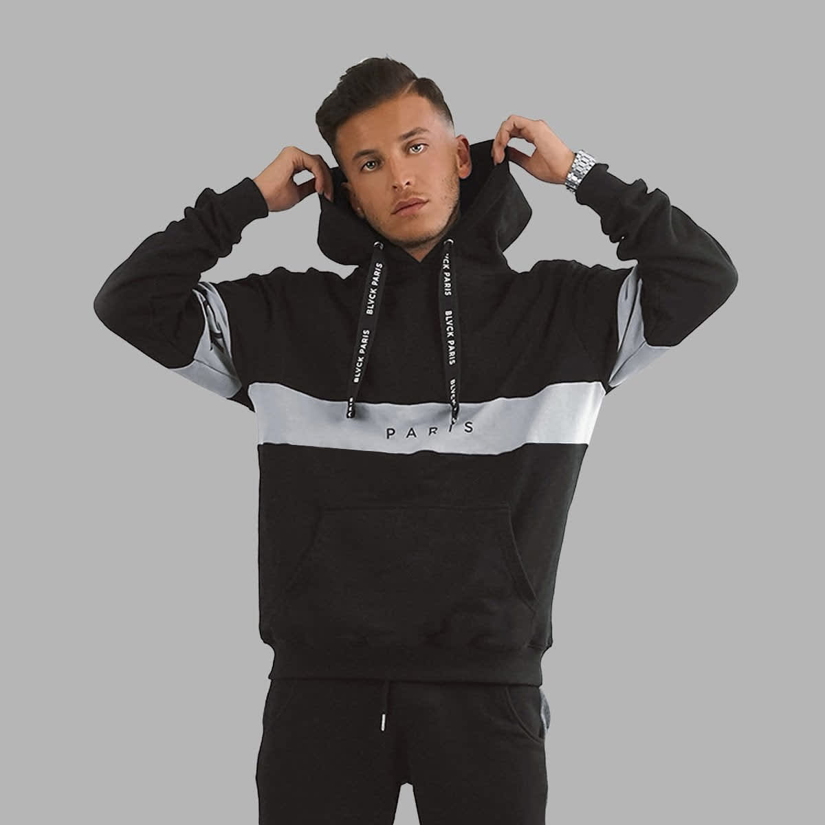 Bold Stripe Hoodie | Blvck Paris | Wolf & Badger