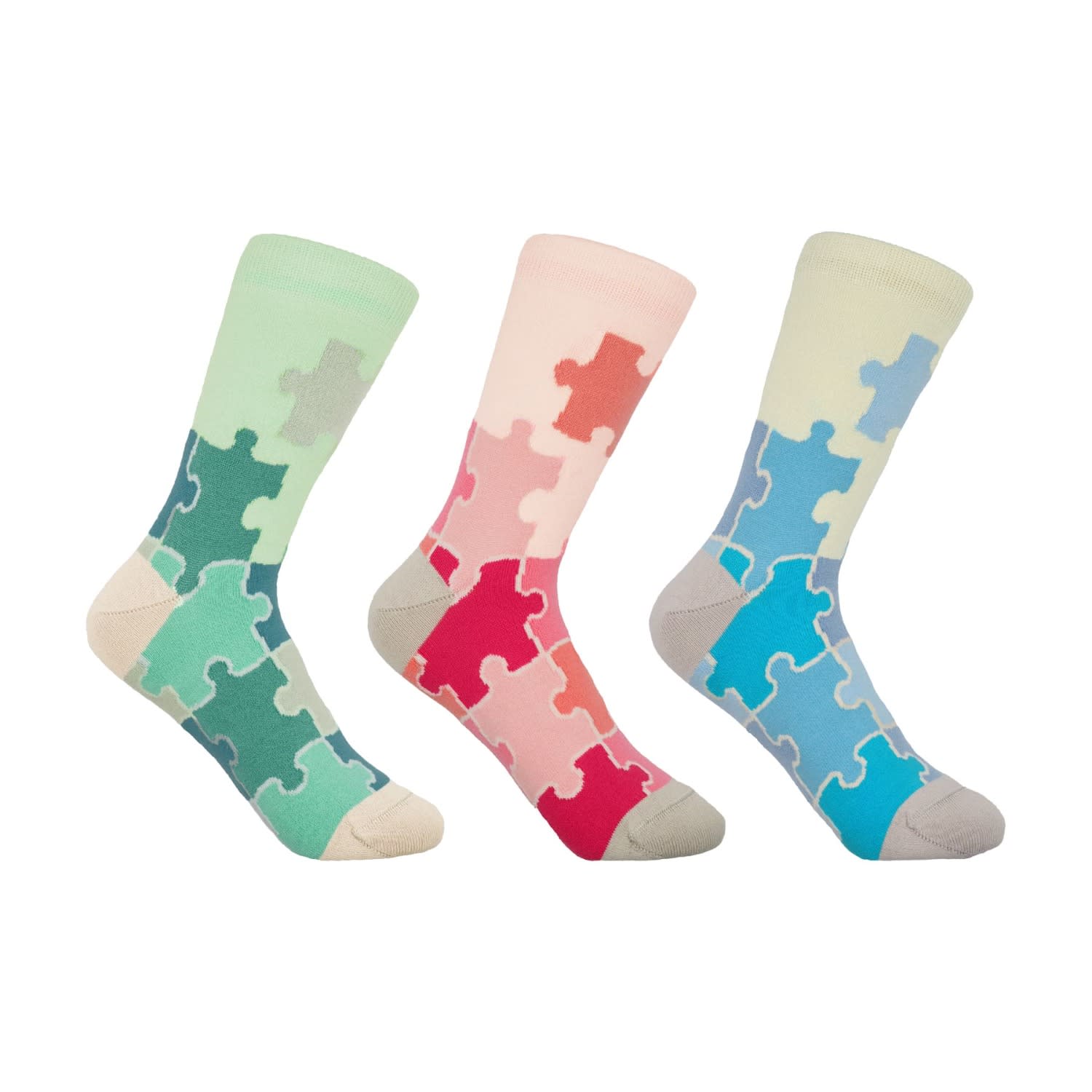 Peper Harow - Made In England Women's Socks Bundle – Jigsaw In Multi