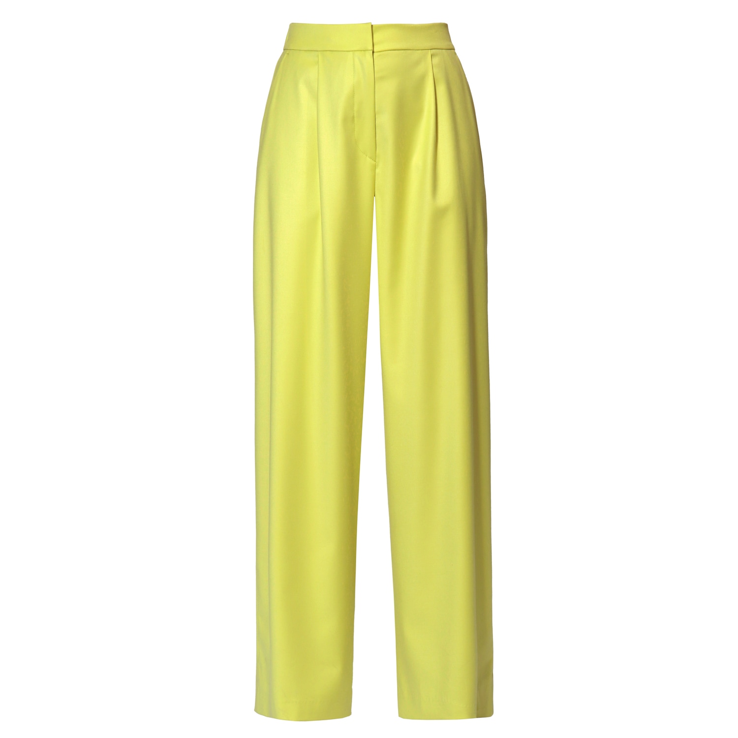 Aggi By Halewski Women's Yellow / Orange Ophelie Wild Lime Wide Suit Trousers In Yellow/orange