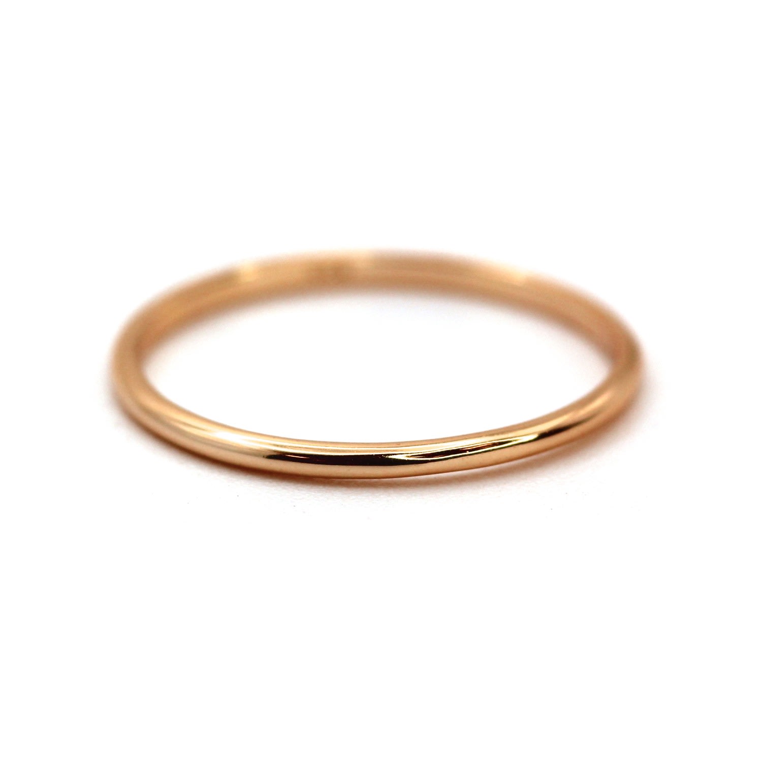 Women’s Rose Gold Simple Thin Rose Solid Gold Ring Vicstonenyc Fine Jewelry