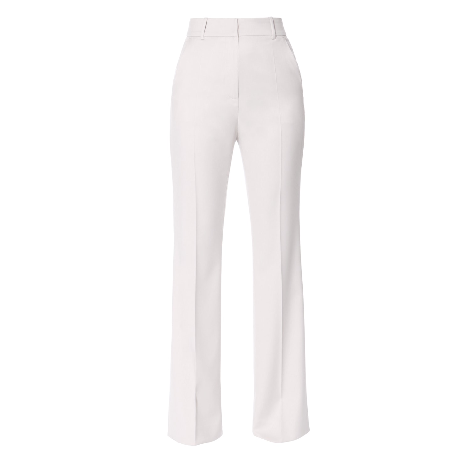 Aggi By Halewski Women's Kyle Off White High Waisted Trousers - Long In White