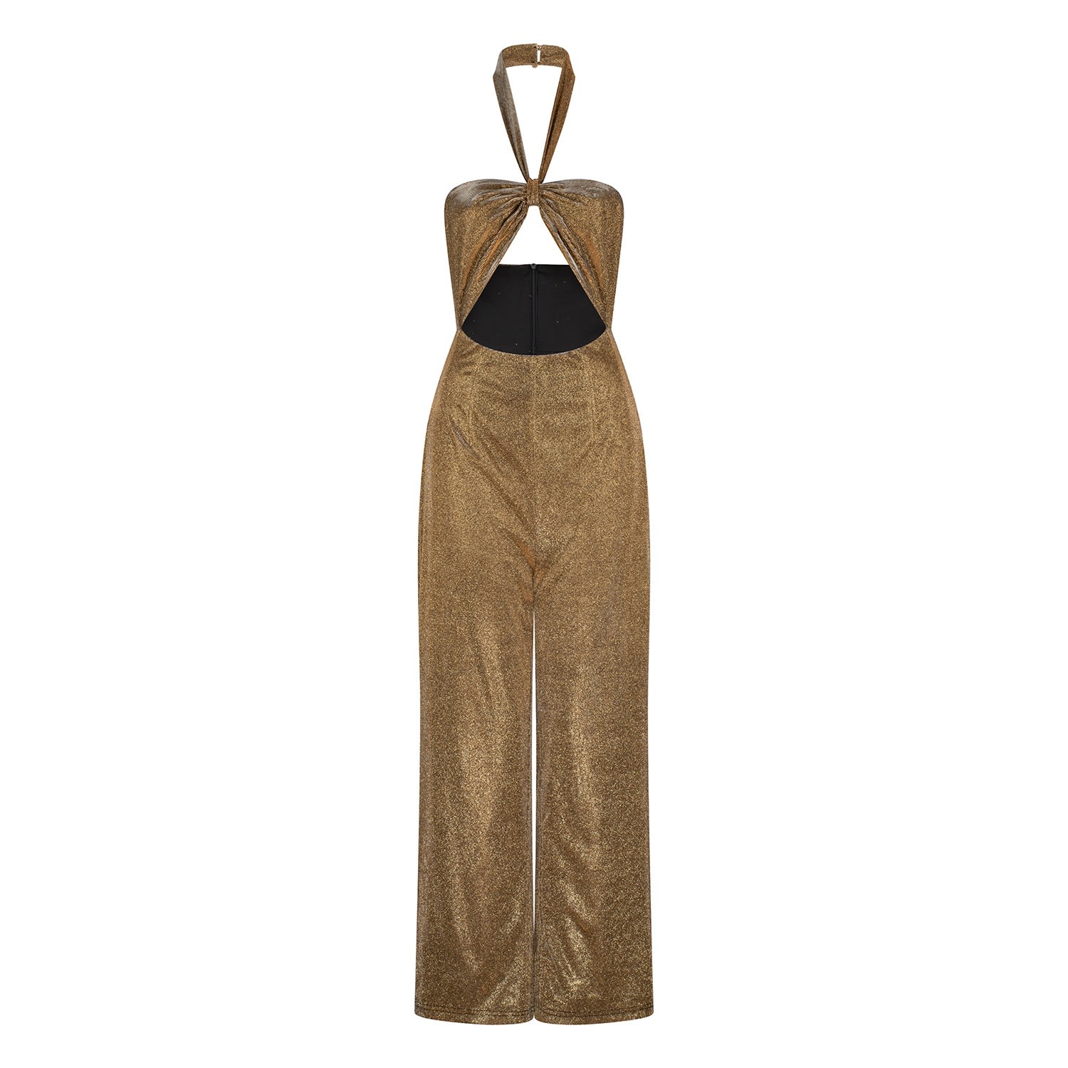 Women’s Danica Gold Sparkle Jumpsuit Large Karna Ramsay