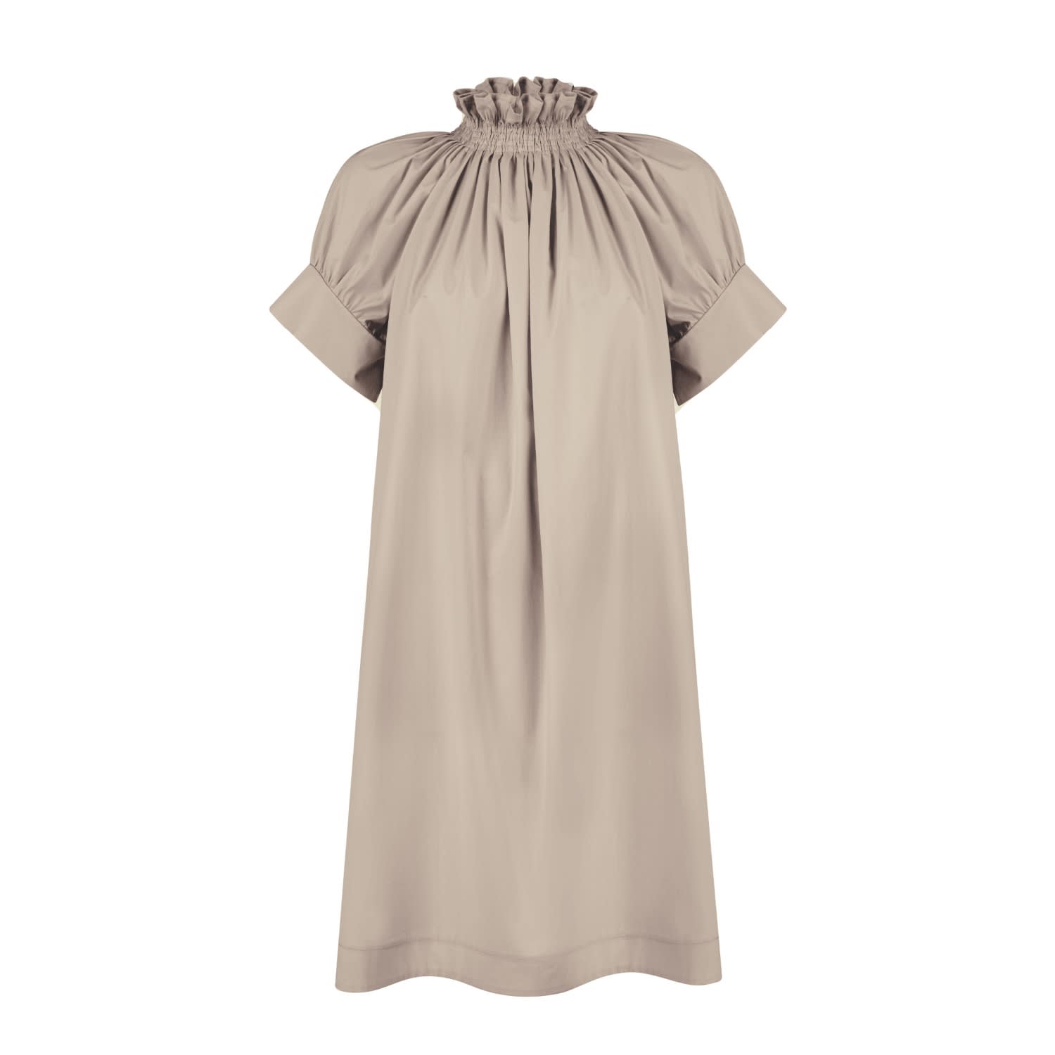 Franka Beige Cotton Dress (XS) | Monica 