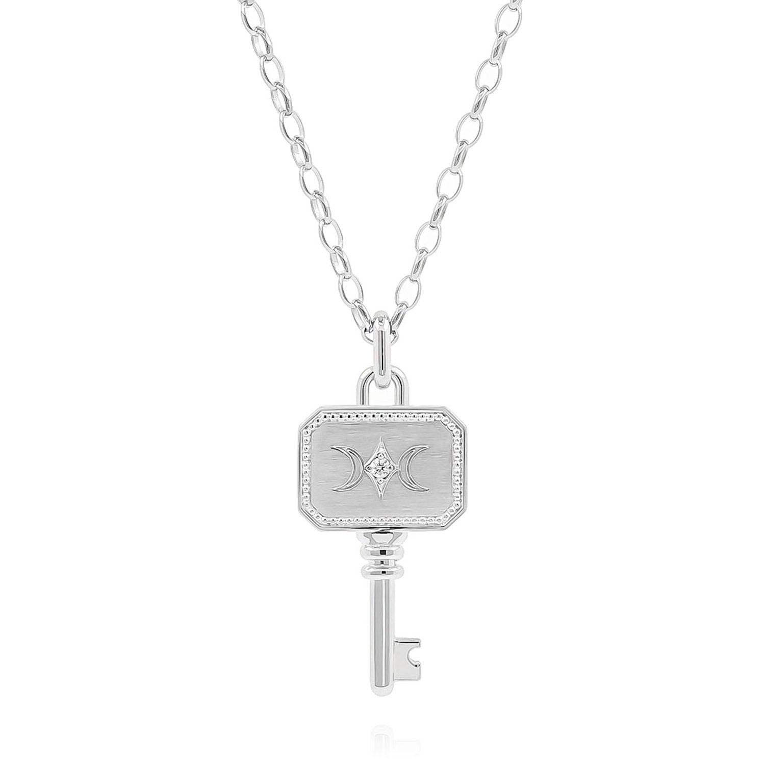 Women’s Cote Cache Key Pendant Chain Necklace - Silver Côté Caché