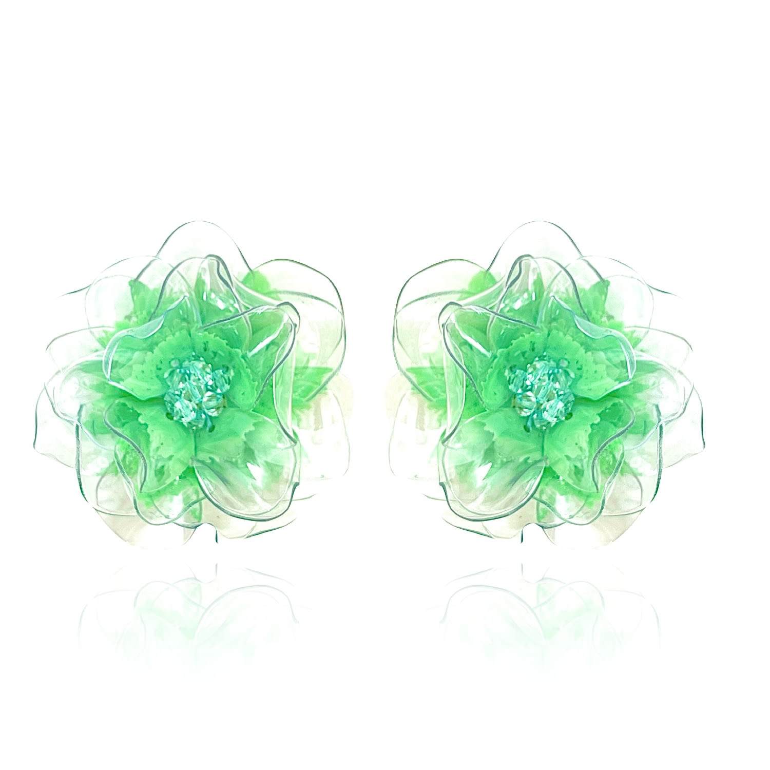 Pinar Ozevlat Women's Green Aerial Camellias Pistachio In Green