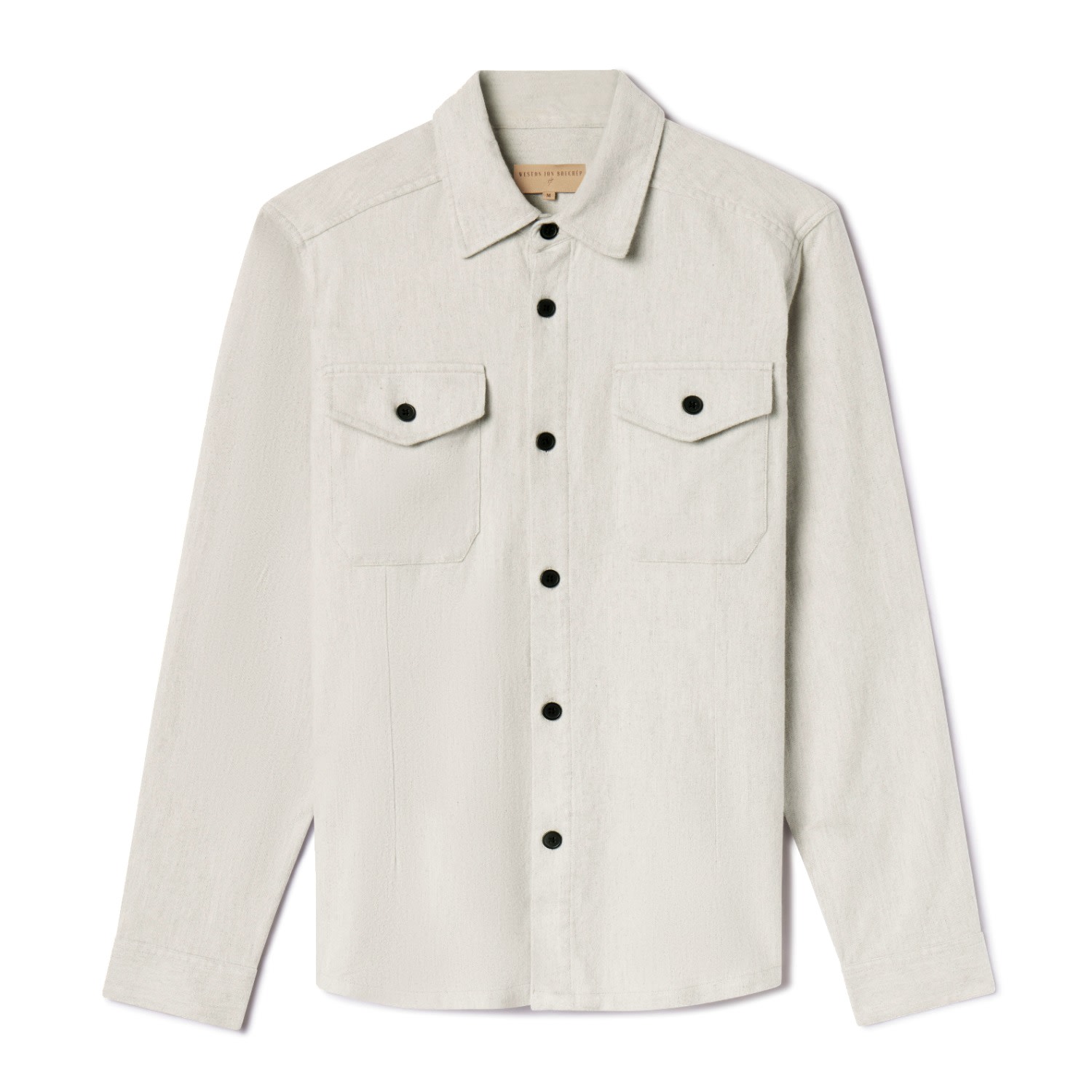 Weston Jon Boucher Men's White Untucked Tailored Slim Fit Button-up Shirt - Avalanche In White