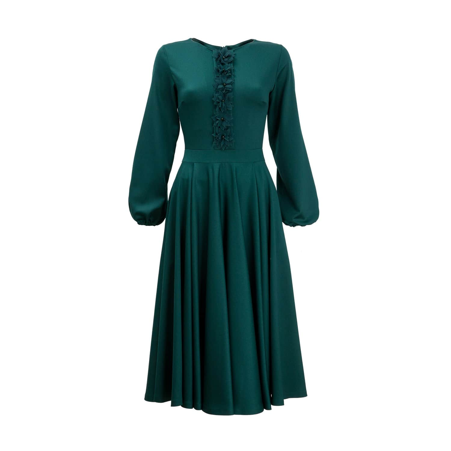 emerald green womens dress