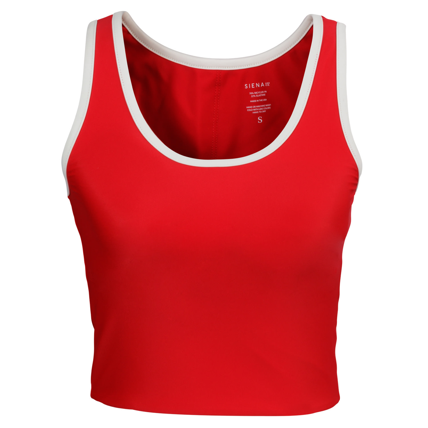 Siena And Co. Women's Retro Crop Top Red