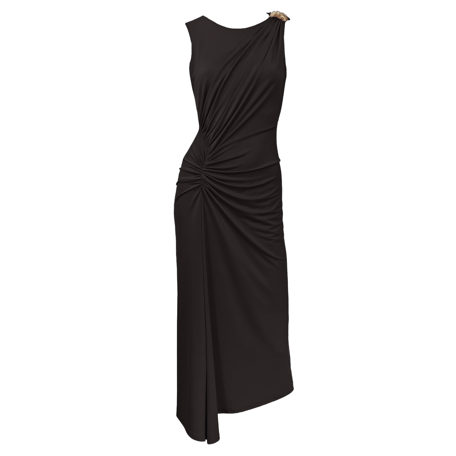 Women's Prima Donna Black Dress With Brooch Detail | Extra Large | Me & Thee