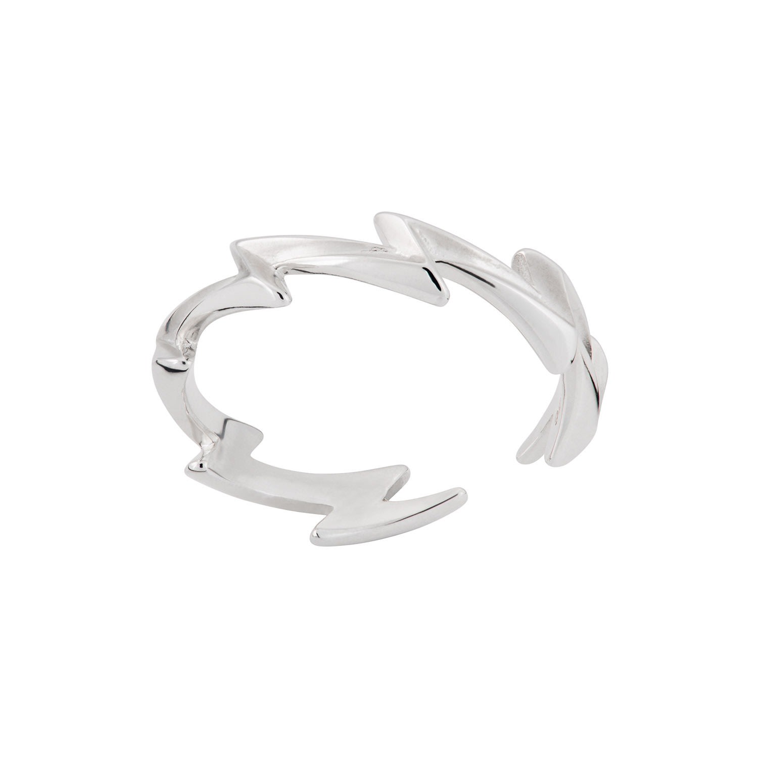 Scream Pretty Women's Silver Lightning Bolt Stacking Ring In Silver